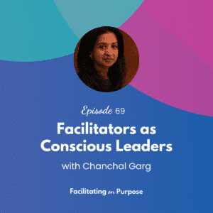 This episode cover features a photo of Chanchal Garg. She is a South Asian woman with long brown hair, looking with a serious expression at the camera.
