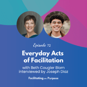 Beth is a white woman with short brown hair. Joseph is a Latino man with short curly hair. Both are smiling at the camera.