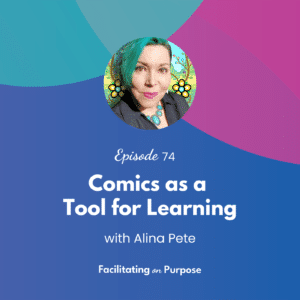 Alina Pete is a Cree individual, with short blue hair that frames their face in a flip. They are wearing a chunky turquoise necklace.